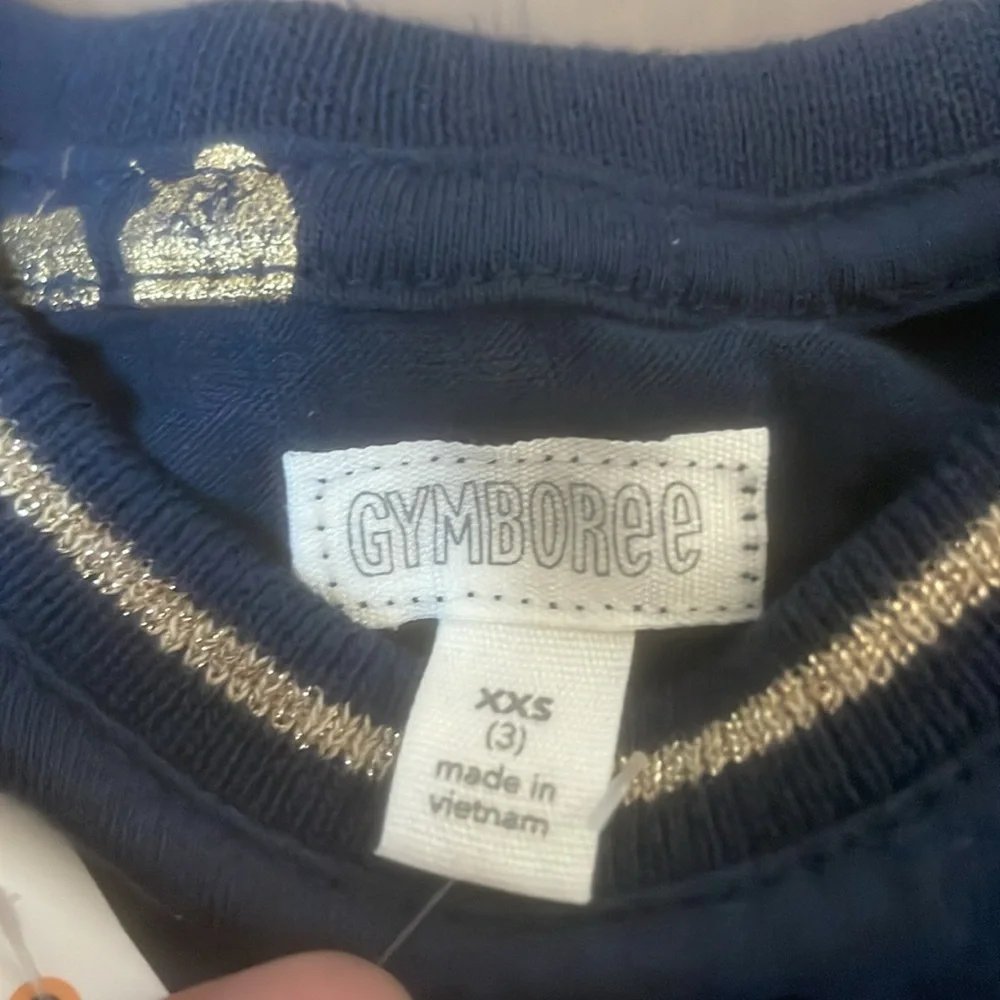 Gymboree Gold Cherry Design Dress Size 3/XXS